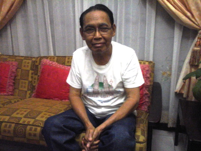 Fx. Efendi saat di kediamannya, Kedaton, Bandar Lampung (21/08).