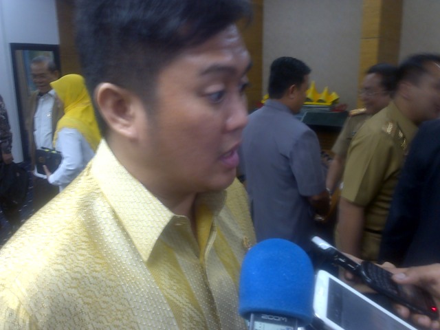 Anggota Komisi II DPR RI Frans Agung Mula Putra dalam wawancaranya di Bandar Lampung, Selasa (04/08).
