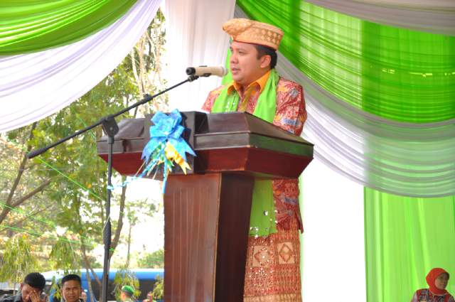 Gubernur Lampung M. Ridho Ficardo di Komplek Pemerintah Daerah Kabupaten Tulang Bawang (7/9).