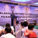 Pemprov Lampung Apresiasi Terselenggaranya Deklarasi Keterbukaan Informasi Pilkada 2018