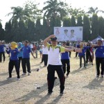 Ratusan ASN Pemerintah Provinsi Lampung Ikuti Senam Poco Poco